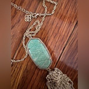 Kendra Scott amazonite gold rayne necklace
